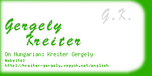 gergely kreiter business card